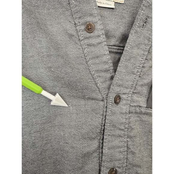 Alps and Meters | Men's Touring Oxford SHIRT IN MEDIUM / GREY COLOR - Picture 6 of 6